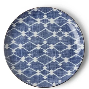 MIYA Company Large Plates^Aizome Hishi 10" Plate
