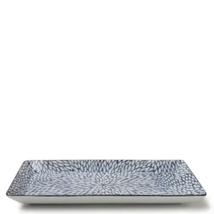 MIYA Company Medium Plates^Aizome Mums Rectangle Plate