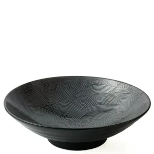 MIYA Company Serving Bowls & Plates^Aranami Black 9.75" Serving Bowl