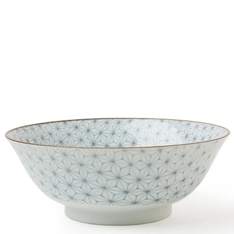 asanoha_colors__bowl__gra_0.webp MIYA Company Ramen Bowls^Asanoha Colors 7.25" Bowl - Gray