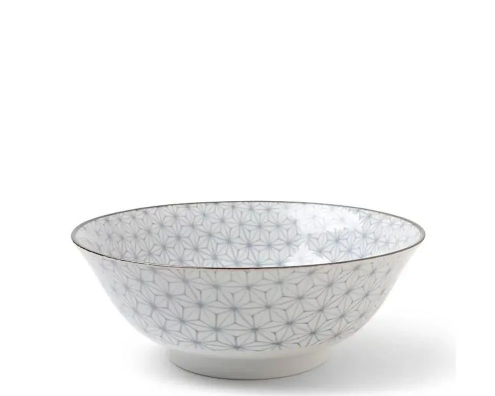 asanoha_colors__bowl__gra_2.webp MIYA Company Ramen Bowls^Asanoha Colors 7.25" Bowl - Gray