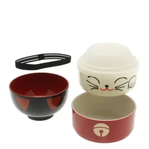 MIYA Company Bento Sets^Bento Set Fortune Cat Red