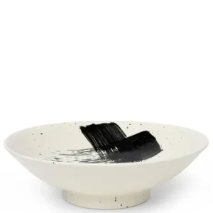MIYA Company Serving Bowls & Plates^Black Brush Stroke 9.75" Serving Bowl
