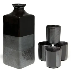 MIYA Company Sake Sets^Black Ombre Sake Set