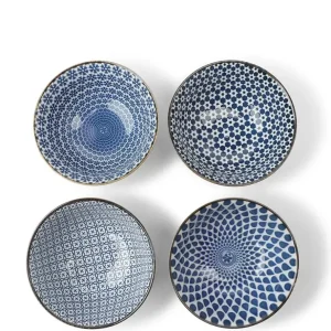 MIYA Company Bowl Sets^Blue & White 5.75