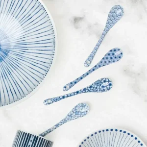 MIYA Company Other Utensils^Blue & White Dessert Spoon Set