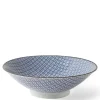 MIYA Company Serving Bowls & Plates^Blue & White Mosaic 9.75" Bowl