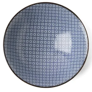 MIYA Company Serving Bowls & Plates^Blue & White Mosaic 9.75