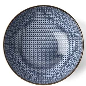 MIYA Company Serving Bowls & Plates^Blue & White Mosaic 8.25