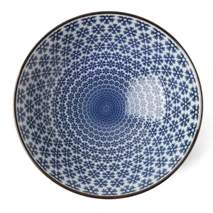 MIYA Company Serving Bowls & Plates^Blue & White Snowflake 9.75