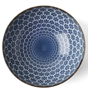 MIYA Company Serving Bowls & Plates^Blue & White Snowflake 8.25