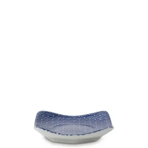 MIYA Company Small Plates^Blue & White Waves 3.5
