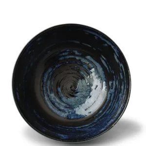 MIYA Company Medium Bowls^Blue Black Swirl 6.75