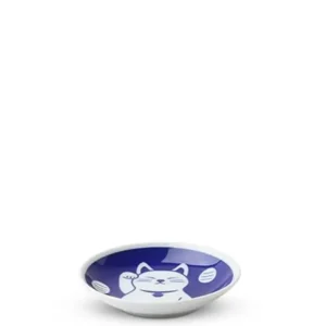 MIYA Company Plates^Blue Fortune Cat 3.75