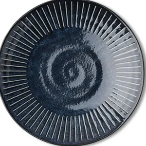 MIYA Company Large Plates^Blue Namako Tokusa 9.75" Plate