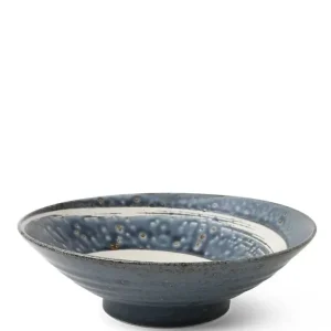 MIYA Company Serving Bowls & Plates^Blue Swirl 9.75