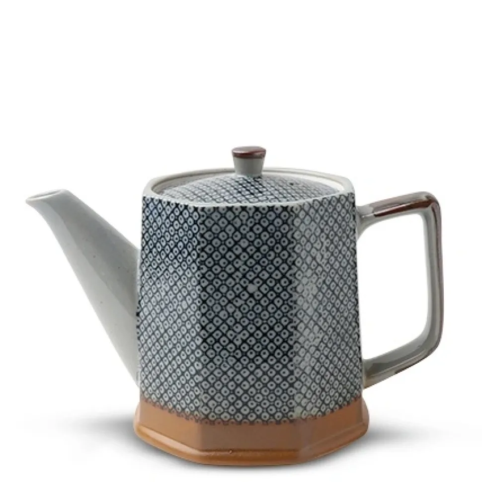 MIYA Company Teapots - Ceramic^Blue Vintage Dots Tea Pot
