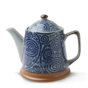 MIYA Company Teapots - Ceramic^Blue Vintage Karakusa Tea Pot