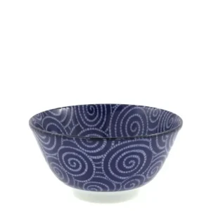 MIYA Company Blue & White 6" Bowls^Bowl Cobalt Cloud Swirls 5.75"