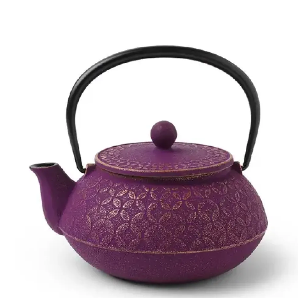 cast_iron_teapot_gold_pur_0.webp MIYA Company Cast Iron^Cast Iron Teapot Gold Purple Seven Jewels