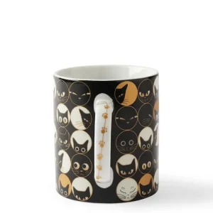 MIYA Company Cups/Mugs^Cat Eyes 8 Oz. Mug - Black