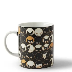 MIYA Company Cups/Mugs^Cat Eyes 8 Oz. Mug - Black