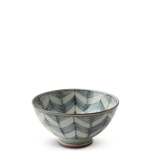 MIYA Company Rice Bowls^Celadon Chevron 4.5" Rice Bowl