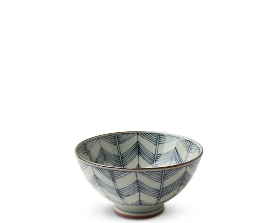 celadon_chevron__rice_bow_1.webp MIYA Company Rice Bowls^Celadon Chevron 4.5" Rice Bowl