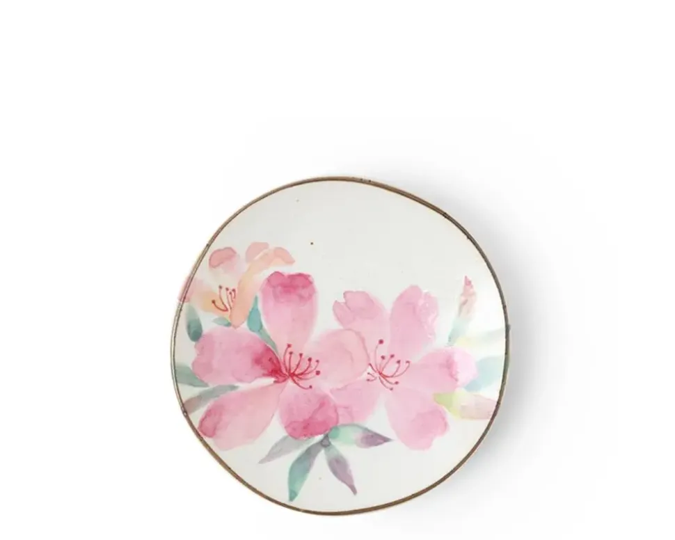 floral_mini_plate_pink_1.webp MIYA Company Small Plates^Floral Mini Plate Pink