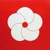 MIYA Company Furoshiki & Tenugui^Furoshiki Pattern Flowers Red 27.5" Sq.