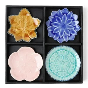 MIYA Company Plate Sets^Leaf & Flower 4.75