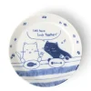 MIYA Company Plates^Lunch Date Cats 5-1/2" Plate