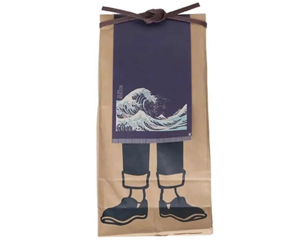 maekake_canvas_apron__gre_2.webp MIYA Company Textile^Maekake Canvas Apron - Great Wave