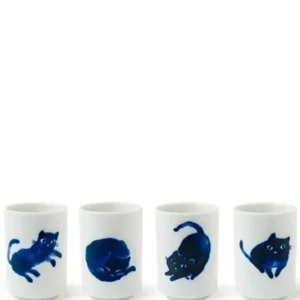 MIYA Company Cats^Midnight Blue Cat Cup Set
