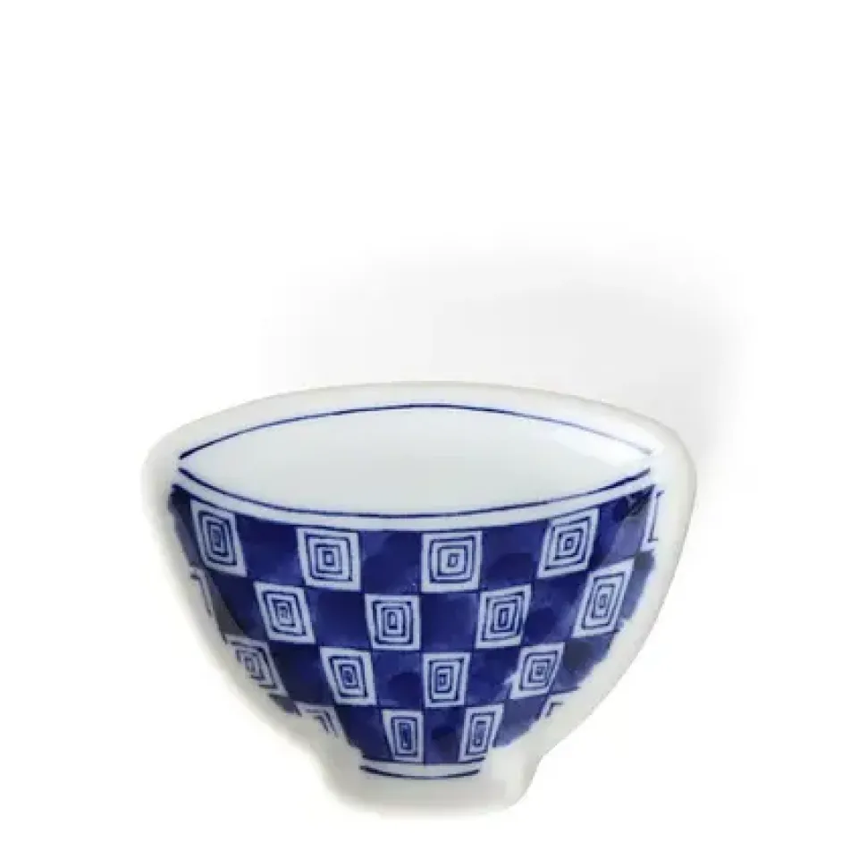 mini_plate__blue__white_t_0-2.webp MIYA Company Sauce Dishes^Mini Plate 3.75" Blue & White Teacup Check