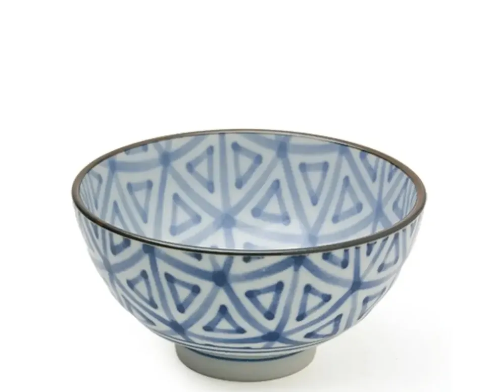 monyou__sankaku_rice_bowl_1.webp MIYA Company Rice Bowls^Monyou 4.25" Sankaku Rice Bowl