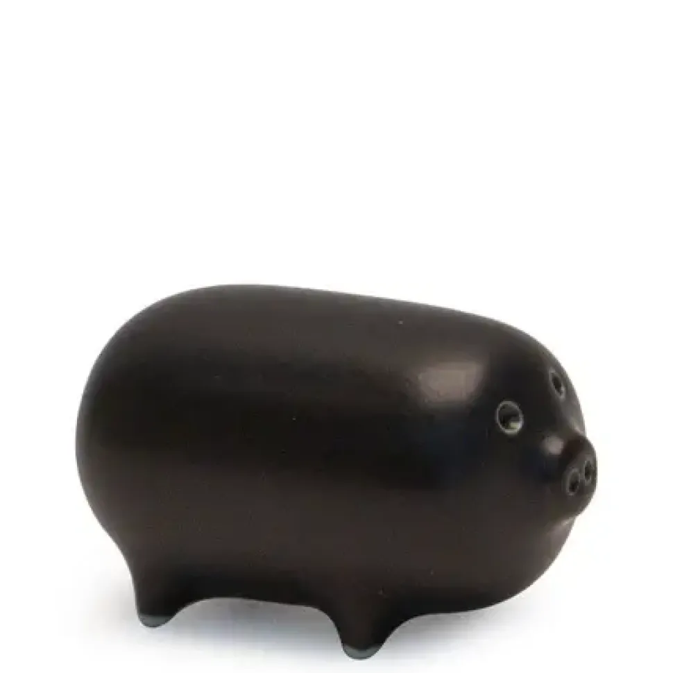 mori_pig_figurine__black__0.webp MIYA Company Pigs^Mori Pig Figurine - Black At Miya