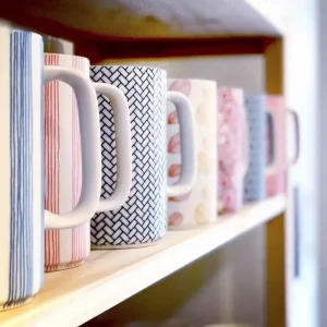 MIYA Company Mugs^Mug Red Obi Stripe