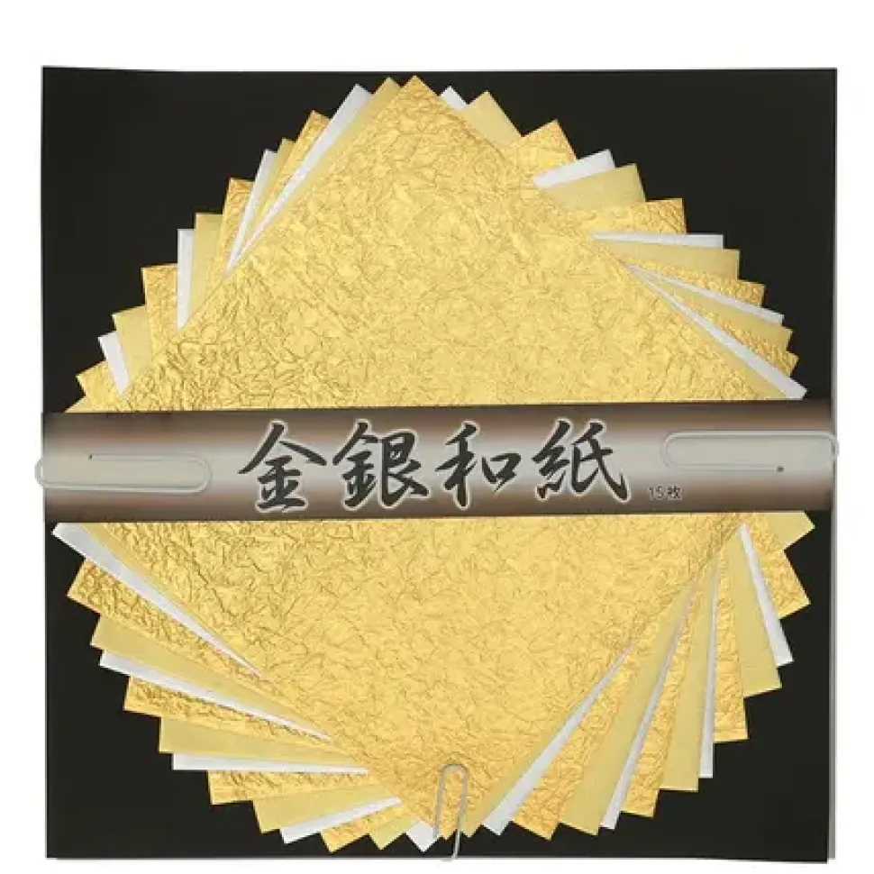 origami_paper_washi_gold__0.webp MIYA Company Origami^Origami Paper Washi Gold 6"