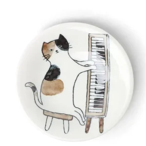 MIYA Company Cats^Piano Cat 6-1/8" Plate