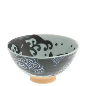 MIYA Company Bowls^Rice Bowl Blue Whale Waves 5