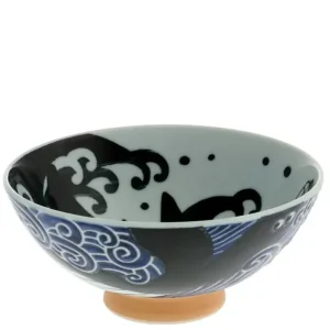 MIYA Company Bowls^Rice Bowl Blue Whale Waves (Xl) 5-3/4