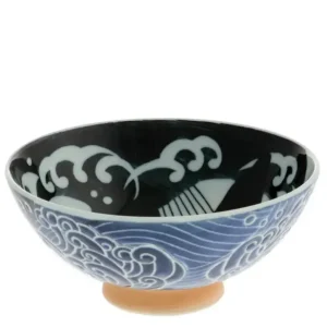 MIYA Company Bowls^Rice Bowl Blue Whale Waves (Xl) 5-3/4