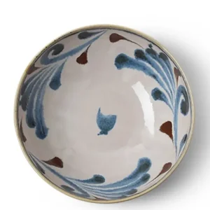 MIYA Company Shallow Bowls^Rustic Blue Vines 8.5