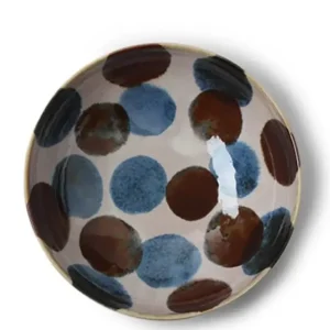 MIYA Company Shallow Bowls^Rustic Dots 8.5