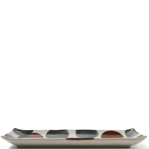 MIYA Company Rectangle Plates^Rustic Dots Rectangle Plate