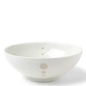 MIYA Company Large Bowls^Satin White Dots 8-3/8" Bowl