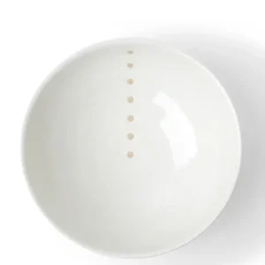 MIYA Company Large Bowls^Satin White Dots 8-3/8