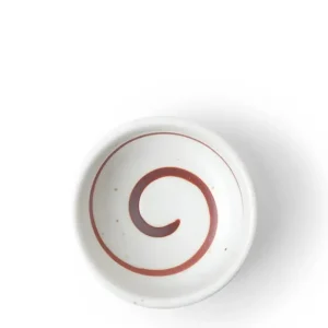 MIYA Company Sauce Dishes^Sauce Dish White Caramel Swirl