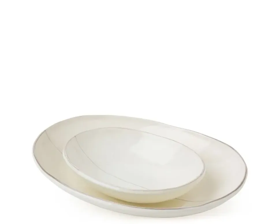 shiratama__x__oval_bowl_4.webp MIYA Company Shallow Bowls^Shiratama 9.5" X 7" Oval Bowl